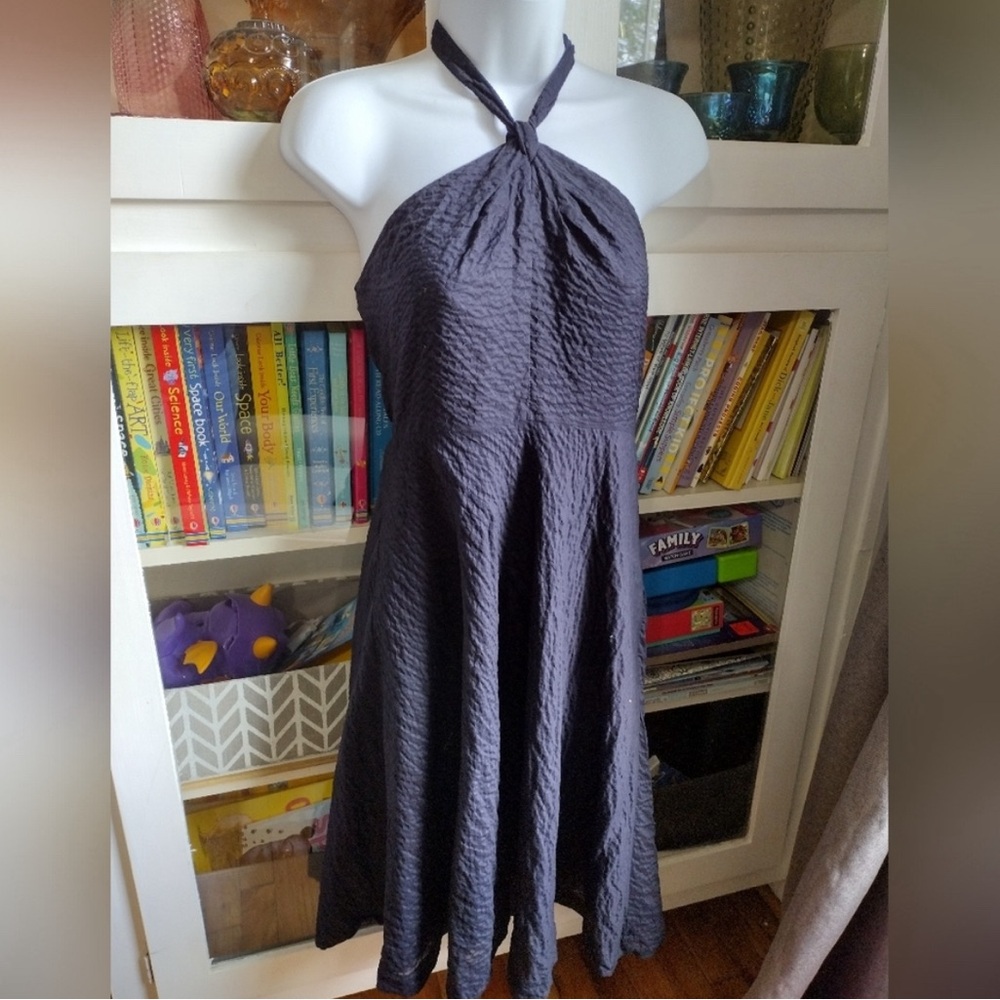 J. Crew Seersucker Halter Dress
